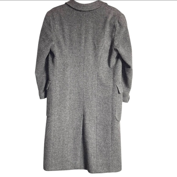 Giorgio Armani ~ Women’s Wool Mohair Alpaca Gray Trench Car Coat ~ Sz 8 ~ VTG - Picture 2 of 16